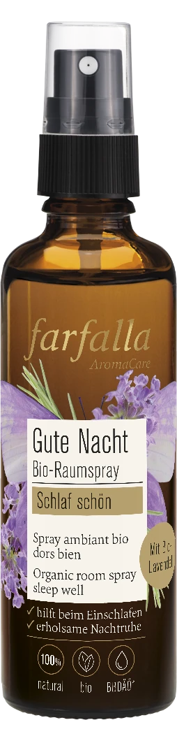 Farfalla schlaf schön Gute Nacht Bio-Raumspray 75ml Farfalla schlaf schön Gute Nacht Bio-Raumspray 75ml
