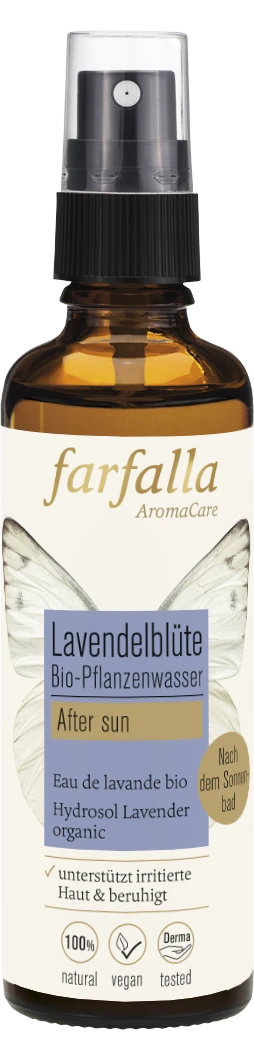 Farfalla Lavendelblüte Pflanzenwasser after sun 75 ml Farfalla Lavendelblüte Pflanzenwasser after sun 75 ml