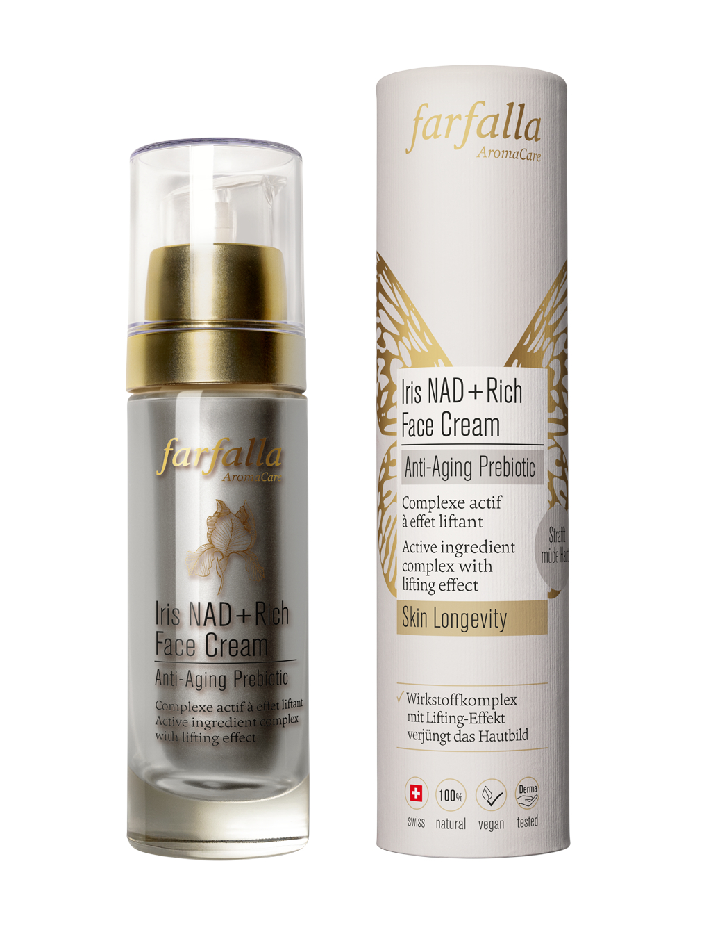 Farfalla Iris NAD+ Rich Face Cream Anti-Aging Prebiotic 30ml