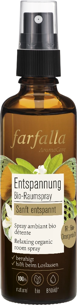 Farfalla sanft entspannt Orangenblüte Entspannender Bio-Raumspray 75ml Farfalla sanft entspannt Orangenblüte Entspannender Bio-Raumspray 75ml