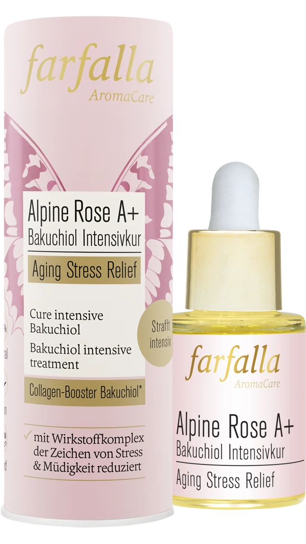 Farfalla Alpine Rose A+ Bakuchiol Intensivkur Aging Stress Relief 15ml