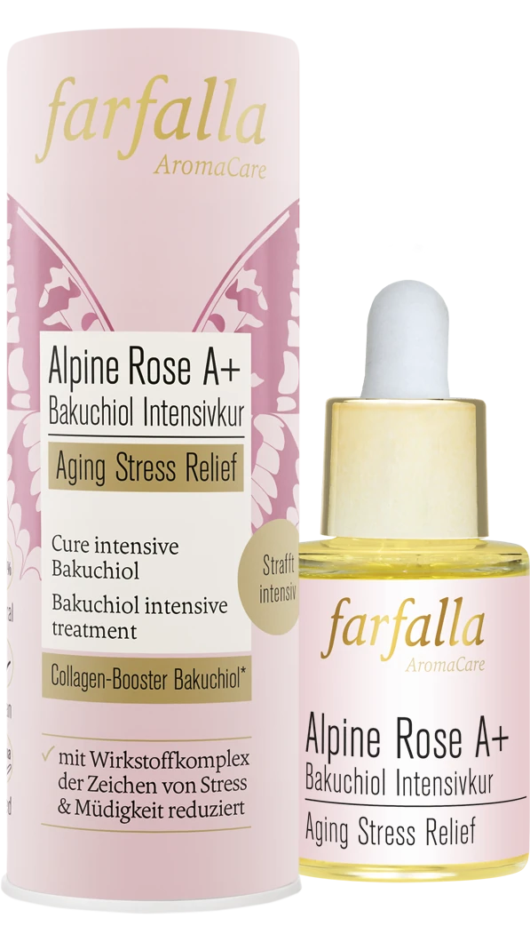 Farfalla Alpine Rose A+ Bakuchiol Intensivkur Aging Stress Relief 15ml Farfalla Alpine Rose A+ Bakuchiol Intensivkur Aging Stress Relief 15ml