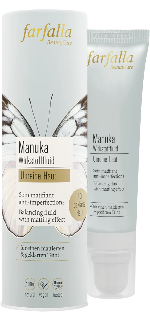 Farfalla Manuka Unreine Haut Mattierendes Wirkstofffluid 30 ml Farfalla Manuka Unreine Haut Mattierendes Wirkstofffluid 30 ml