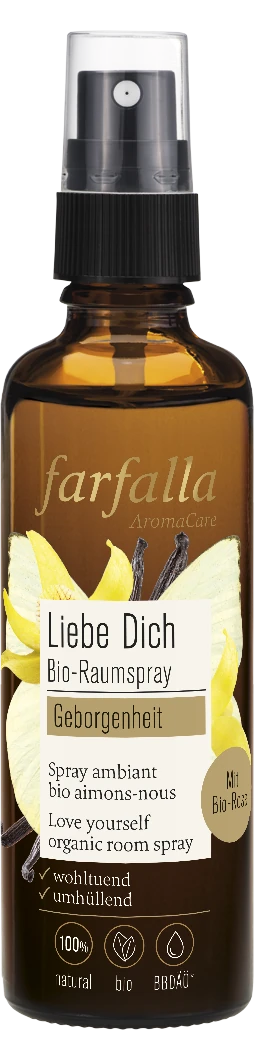 Farfalla Geborgenheit Rose Liebe dich Bio-Raumspray 75ml Farfalla Geborgenheit Rose Liebe dich Bio-Raumspray 75ml