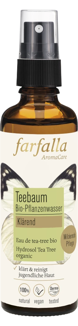 Farfalla Teebaum Bio-Pflanzenwasser 75ml klärend Farfalla Teebaum Bio-Pflanzenwasser 75ml klärend